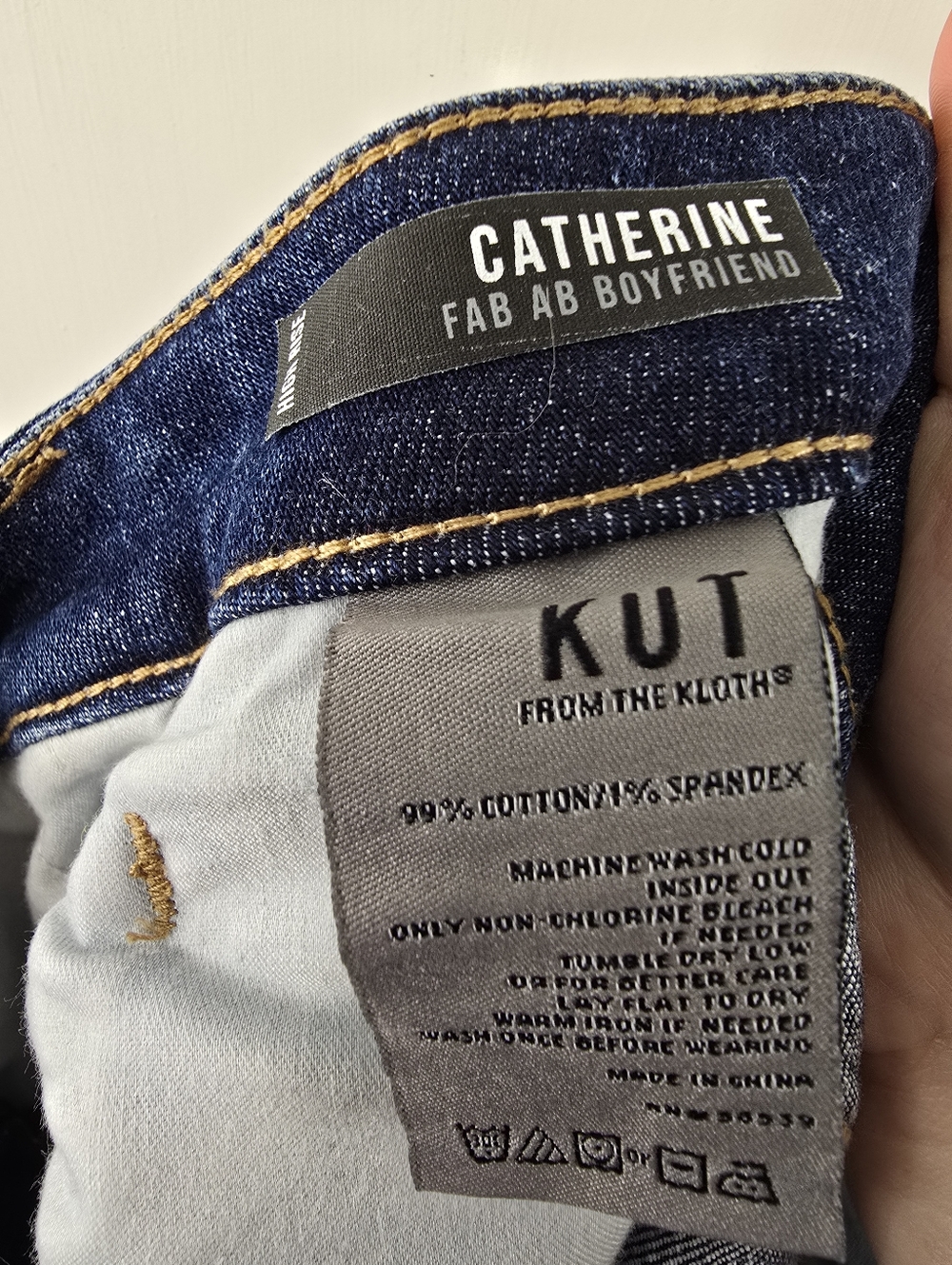 Kut From The Kloth Catherine Fab Ab Boyfriend High Rise Waist Denim Jeans Sz 16 - Picture 9 of 12